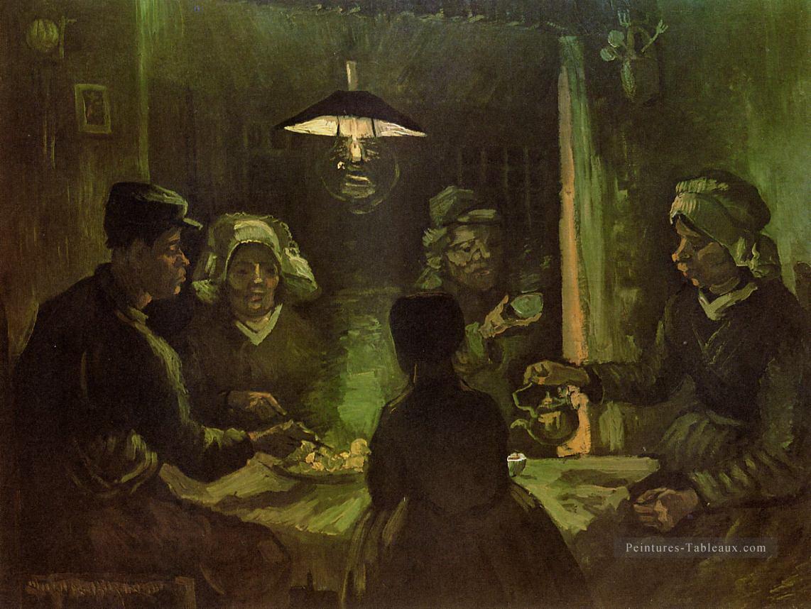 Les mangeurs de pommes de terre verts Vincent van Gogh Peintures à l'huile